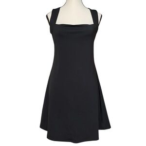 Little Black A-Line Sleeveless Square Neck Stretch Flare‎ Mini Dress Sz. Xl